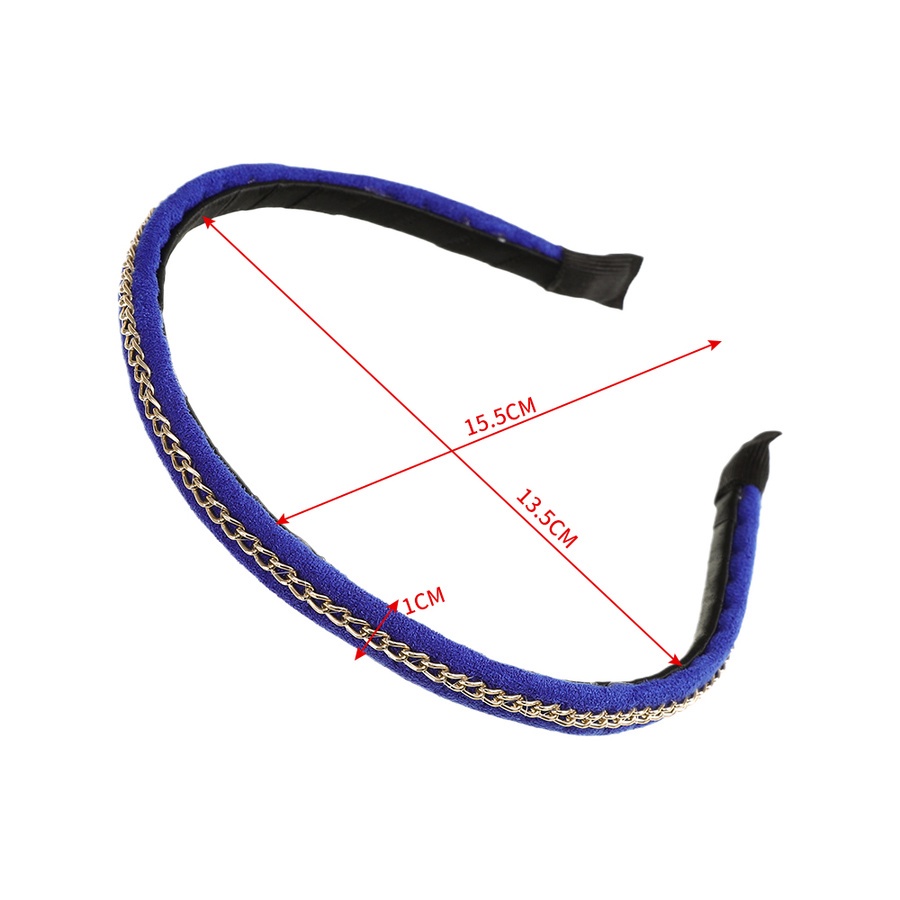 Băng đô vải da lộn phối xích phong cách hàn quốc cho nữ