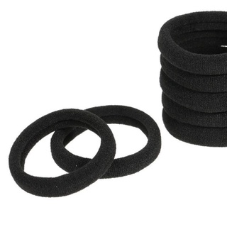 Dây buộc tóc co giãn màu đen/Buộc tóc đen trơn