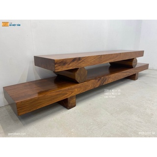 Kệ TiVi Gỗ Tự Nhiên, Kệ TiVi, Kệ Gỗ Tự Nhiên, Kệ Tivi 2 Tầng, Kệ TiVi Cao Cấp, Kệ Tivi Gỗ Cẩm Hồng Nguyên Khối Dài 2,2m