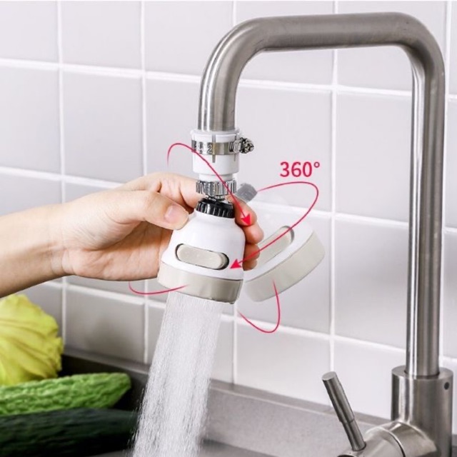 ĐẦU VÒI TĂNG ÁP ĐIỀU HƯỚNG 360 ĐỘ - 3 CHẾ ĐỘ CHẢY