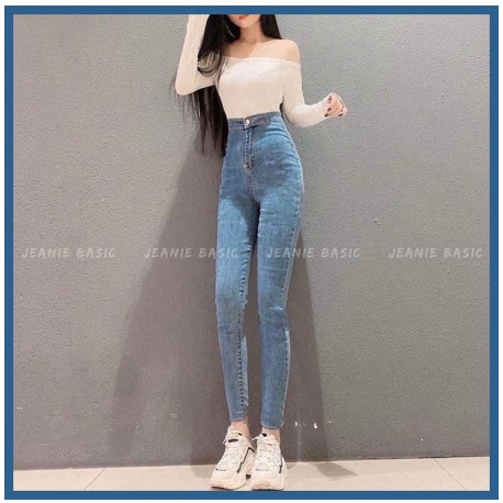 [BEST CHOICE] Quần Jeans Basic Quần Jeans Skinny Nữ Lưng Cao Quần Bò Co Giãn 4 Chiều Dáng Ôm -KOREA STYLE 2022 (Hàng Mới