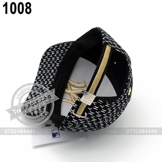 NÓN KẾT MLB MONOGRAM NY NÂU ĐEN