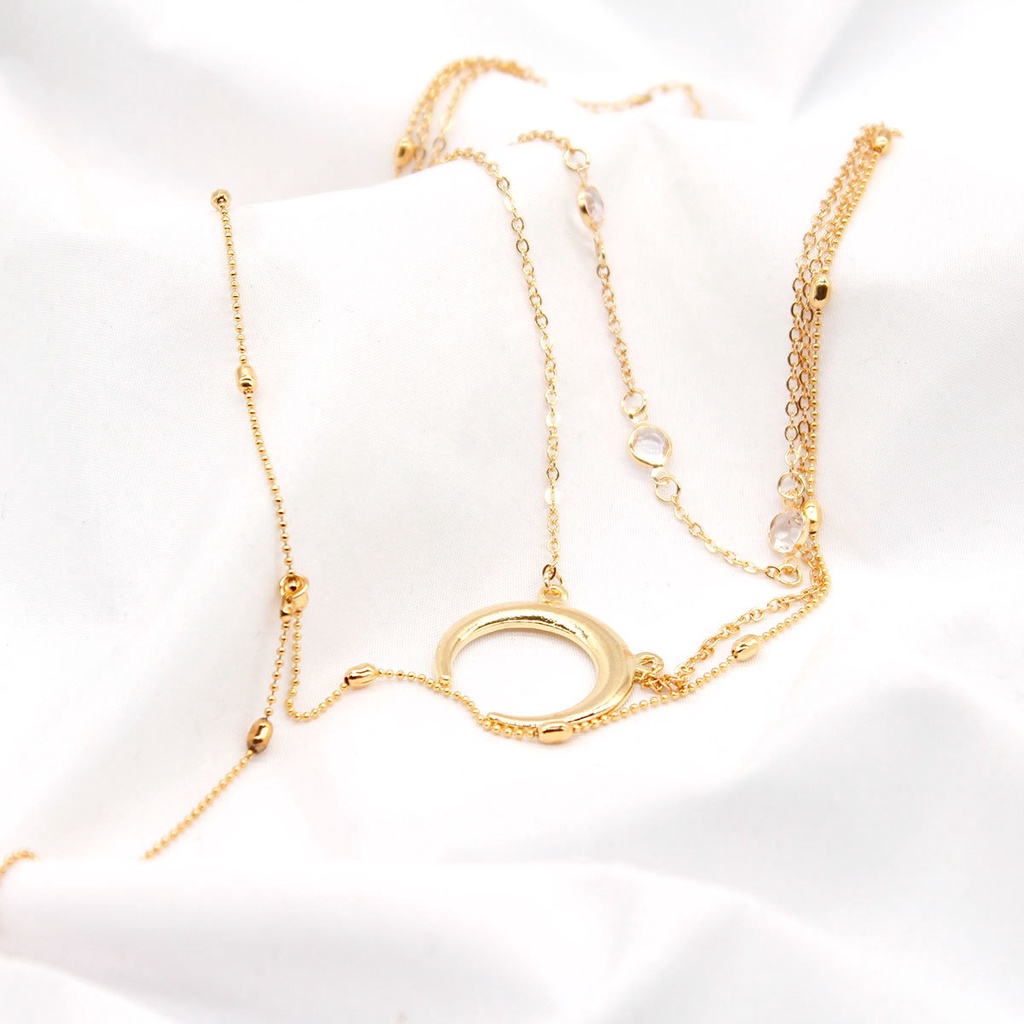 Vòng cổ Nhiều Lớp Hình Mặt Trăng Phong Cách Boho