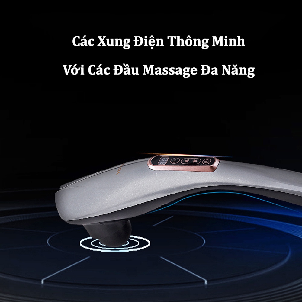MÁY ĐẤM LƯNG CẦM TAY YOTUO  Chính hãng, Máy massage đấm lưng, 6 Đầu massage toàn thân