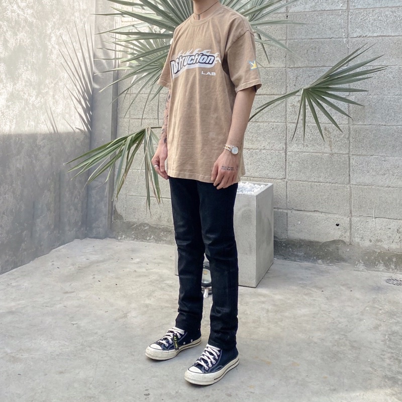 Quần Jeans DESTRUCTION Basic Đen Wax