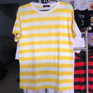 Áo thun unisex kẻ sọc vàng