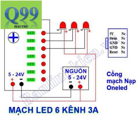 [Giá sốc] Mạch Led vẫy 6 Kênh 3A OV0603