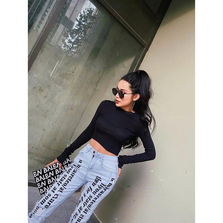 [XEM CLIP] Áo Croptop Nữ Tay Dài Chất Thun QC Siêu Đẹp | BigBuy360 - bigbuy360.vn