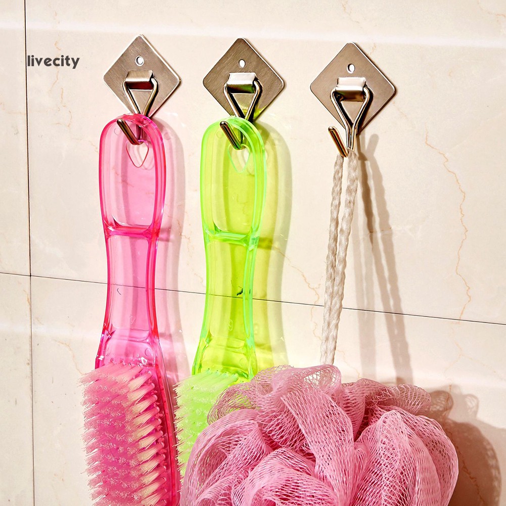 Set 3 Móc Treo Đồ Dán Tường Bằng Thép Không Gỉ