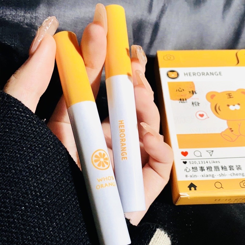 Set Son Kem Lì 5 Cây Cọp Vàng HERORANGE Mẫu Mới Bộ Son Kem Nhung Siêu Lì Không Trôi Không Lem Son Tráng Gương Căng Mọng