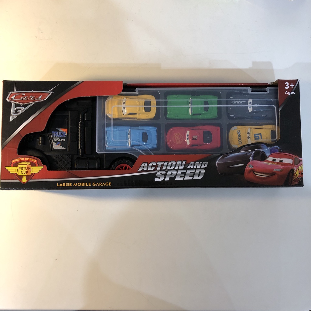 Ô Tô Đồ Chơi Cho Bé , Bộ Xe Tải To Chở 6 Xe Nhỏ Bằng Kim Loại Chắc Chắn