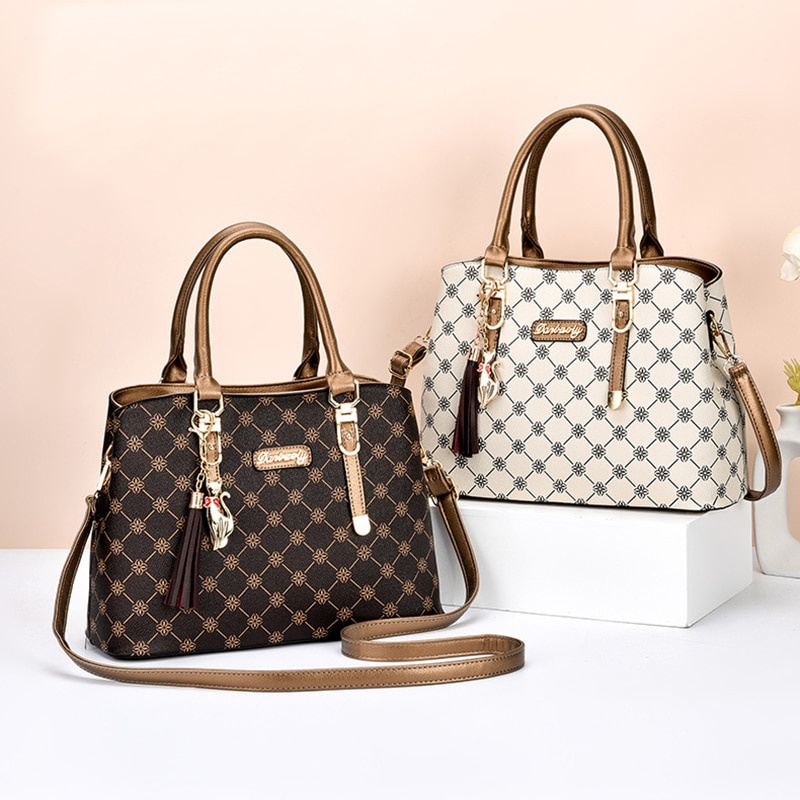 Túi xách nữ đeo vai họa tiết caro thanh lịch thời trang