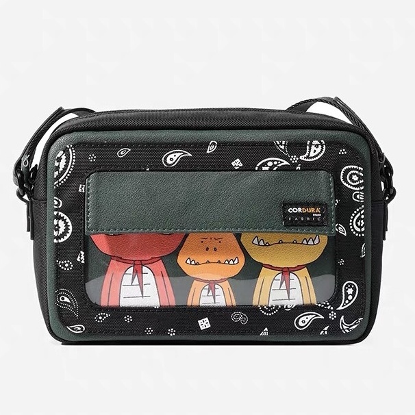 Túi Xách Đeo Chéo Khủng Long Đen Túi Đeo Vai Thời Trang Unisex Nam Nữ Gudi Studio