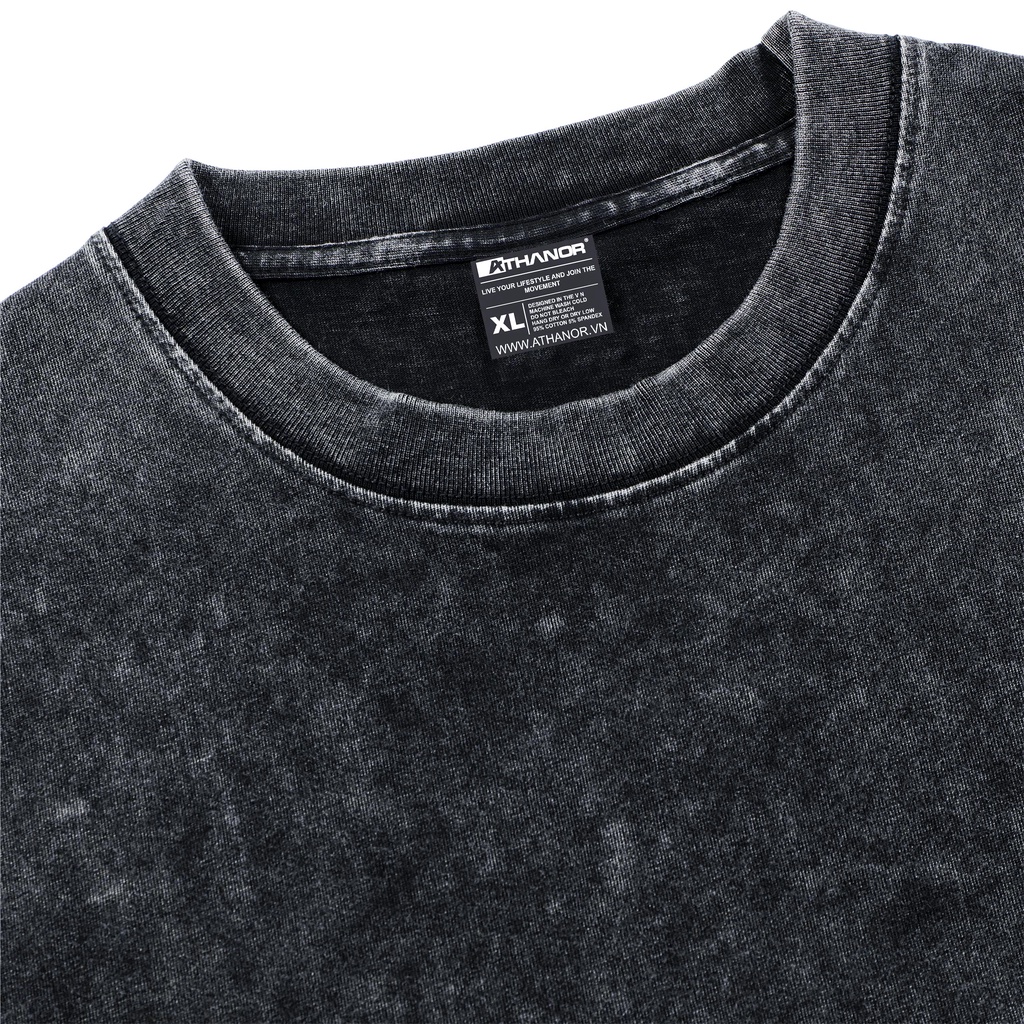 Áo thun form rộng nữ ATHANOR chất cotton tay lỡ mẫu LIMITITING