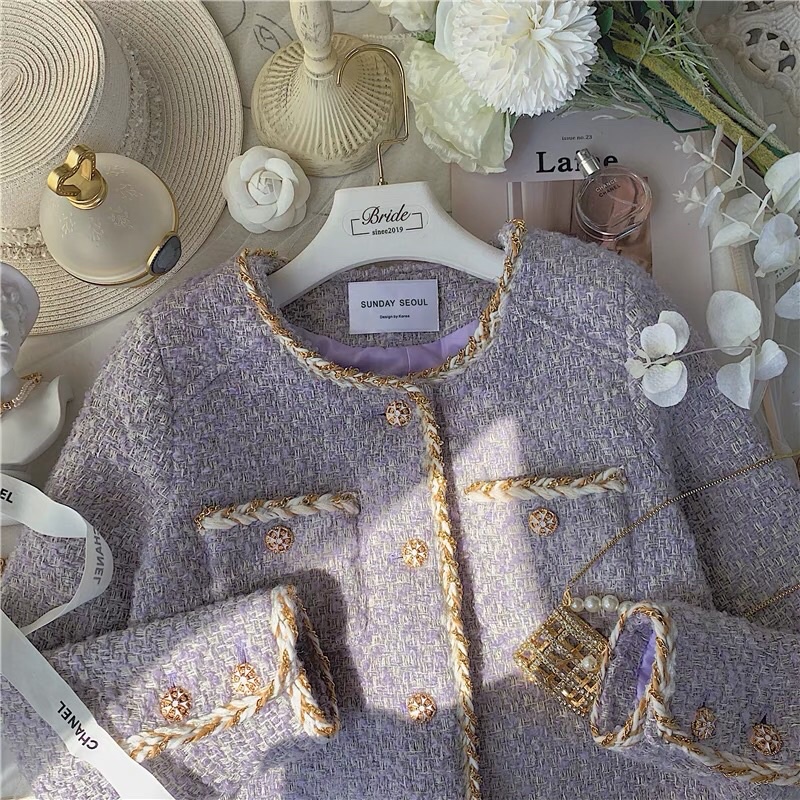 Áo vest dạ tweed thiết kế Sunday Seoul Aimee closet