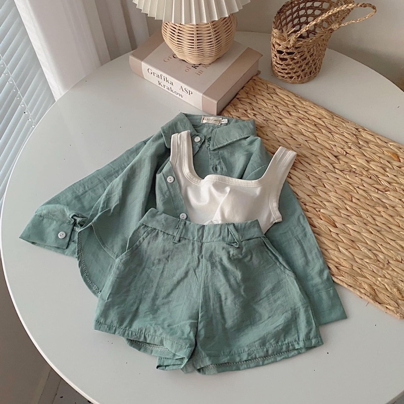 Set 3 chi tiết cho bé Gái chất đũi mềm