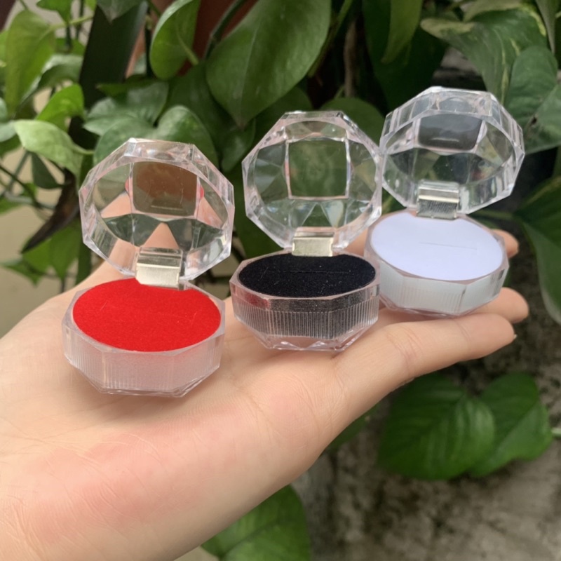 Combo 20hộp nhựa trong suốt đựng nhẫn, bông tai giá sỉ HN91