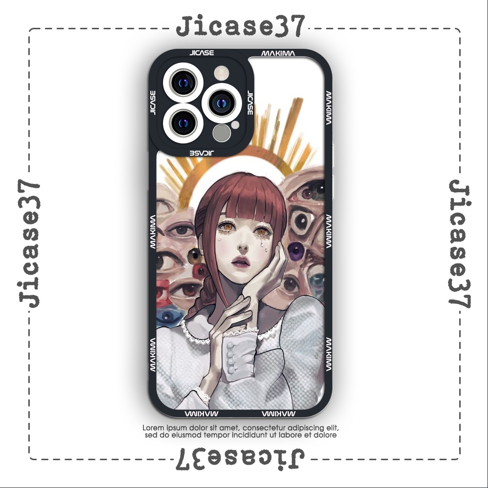 Ốp lưng iPhone Cạnh Vuông Jicase In Hình Jicase Makima Chainsaw Man