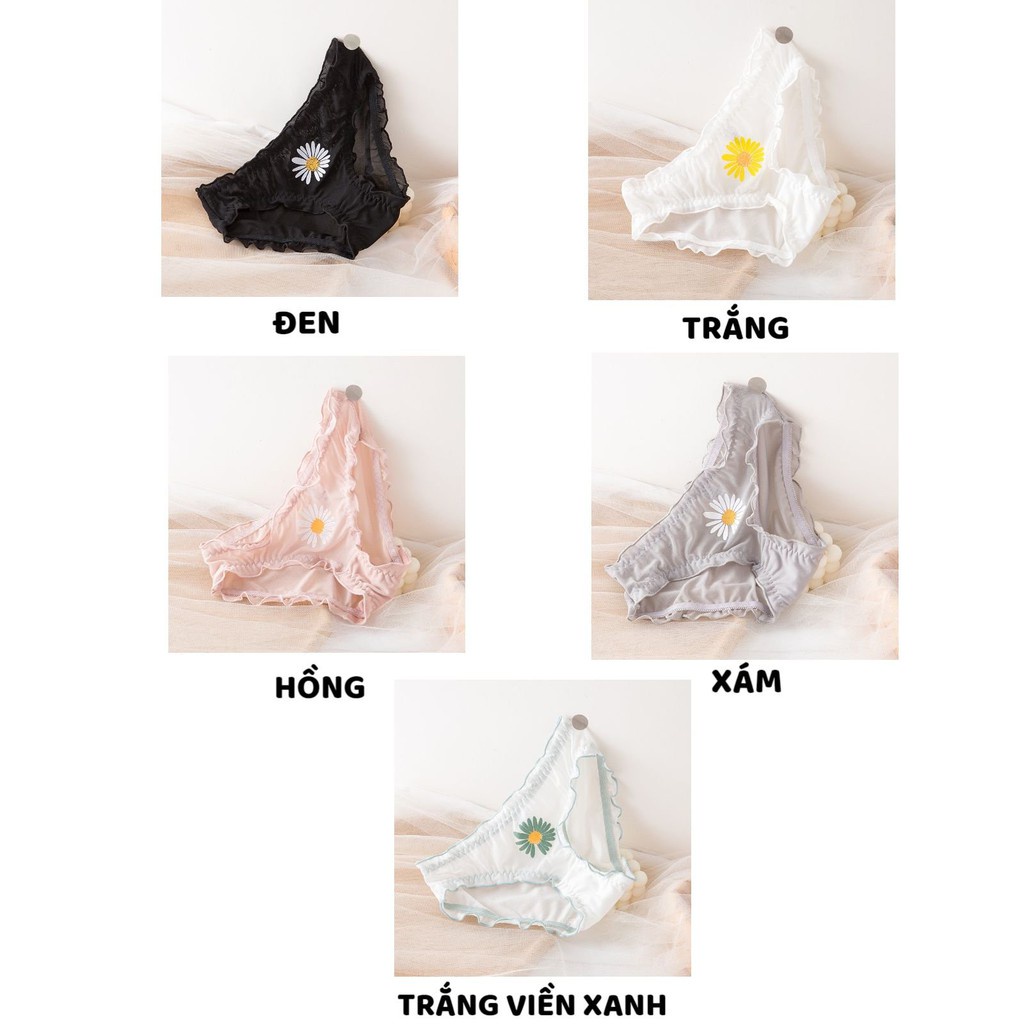 Quần Lót Nữ ❤️FREESHIP❤️ Quần Lót Ren Nữ sexy viền lưới phối hoa cúc điệu đà gợi cảm mã H003