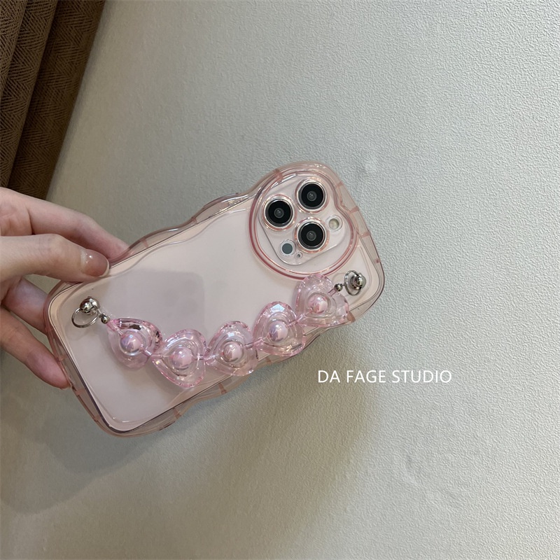 Ốp Điện Thoại Dẻo Màu Hồng Họa Tiết Trái Tim Dễ Thương Cho Iphone 12Promax 11 11promax / / xsmax