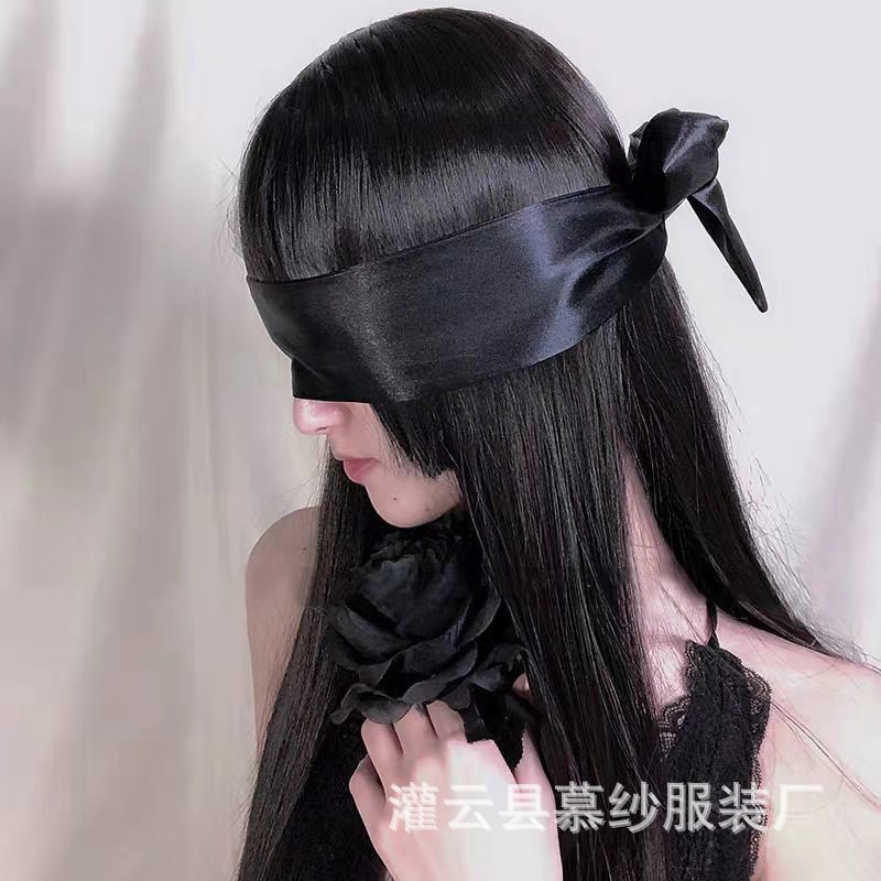 Băng Đô Lụa Bịt Mắt 2 Lớp Đỏ Đen Mặt Nạ Cosplay Sexy Phụ Kiện Phòng Ngủ Quyến Rũ