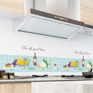 1 mét giấy dán bếp FOR THE GOOD TIME họa tiết- khổ rộng 60cm có keo sẵn