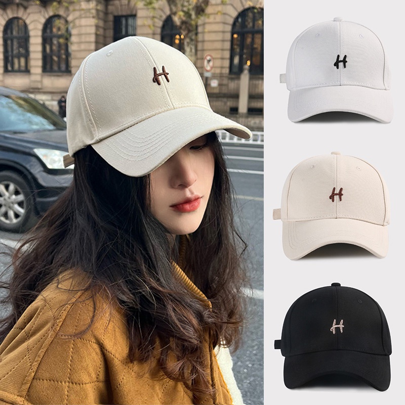 Mũ Lưỡi Trai Unisex Bằng Cotton Mềm Thêu Chữ Đơn Giản Có Thể Điều Chỉnh
