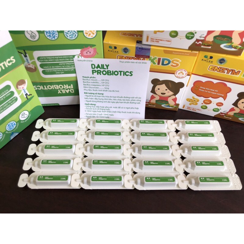 Combo ENZYM KIDS &amp; DAILY PROBIOTIC men bào tử lợi khuẩn