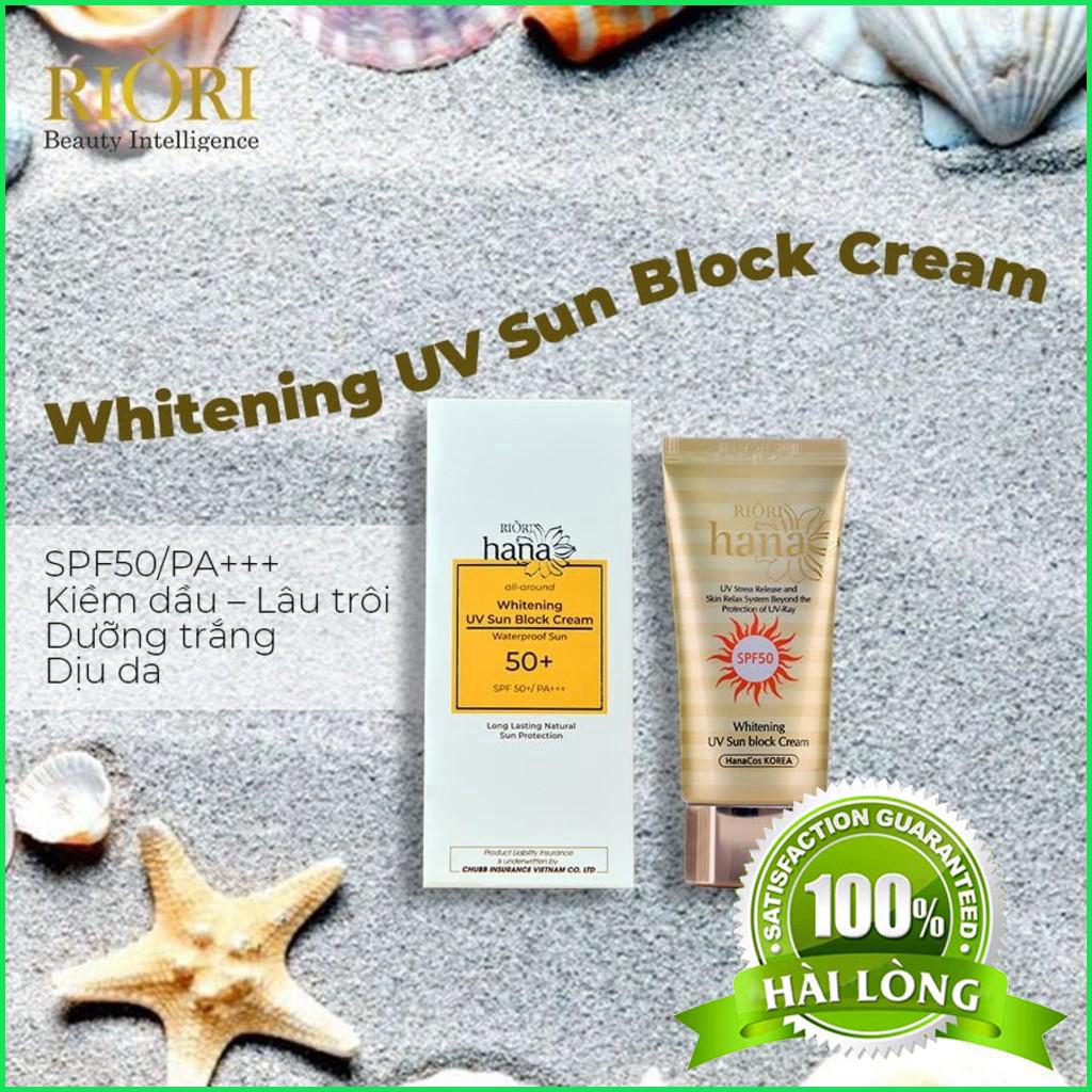 Kem Chống Nắng Whitening UV Sun Block Cream RIORI HANA