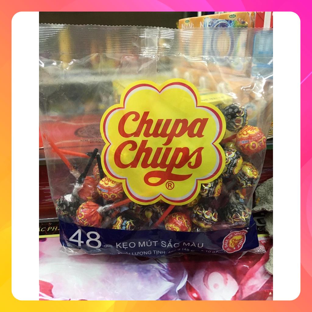 Gói kẹo mút sắc màu chupa chups ( gói 60 que)