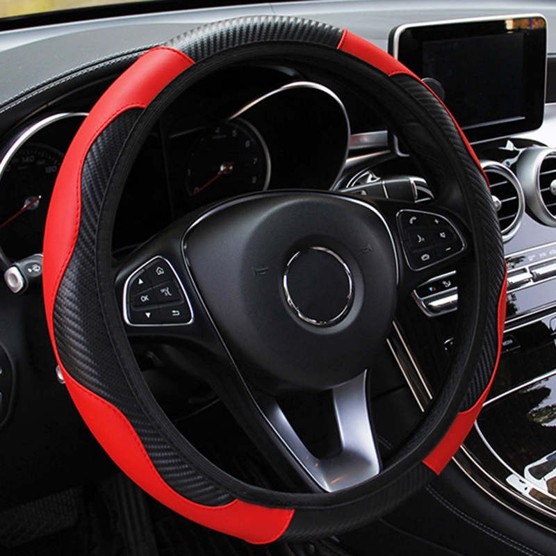Vỏ Bọc Vô Lăng Xe Hơi Bằng Da Pu Chống Trượt