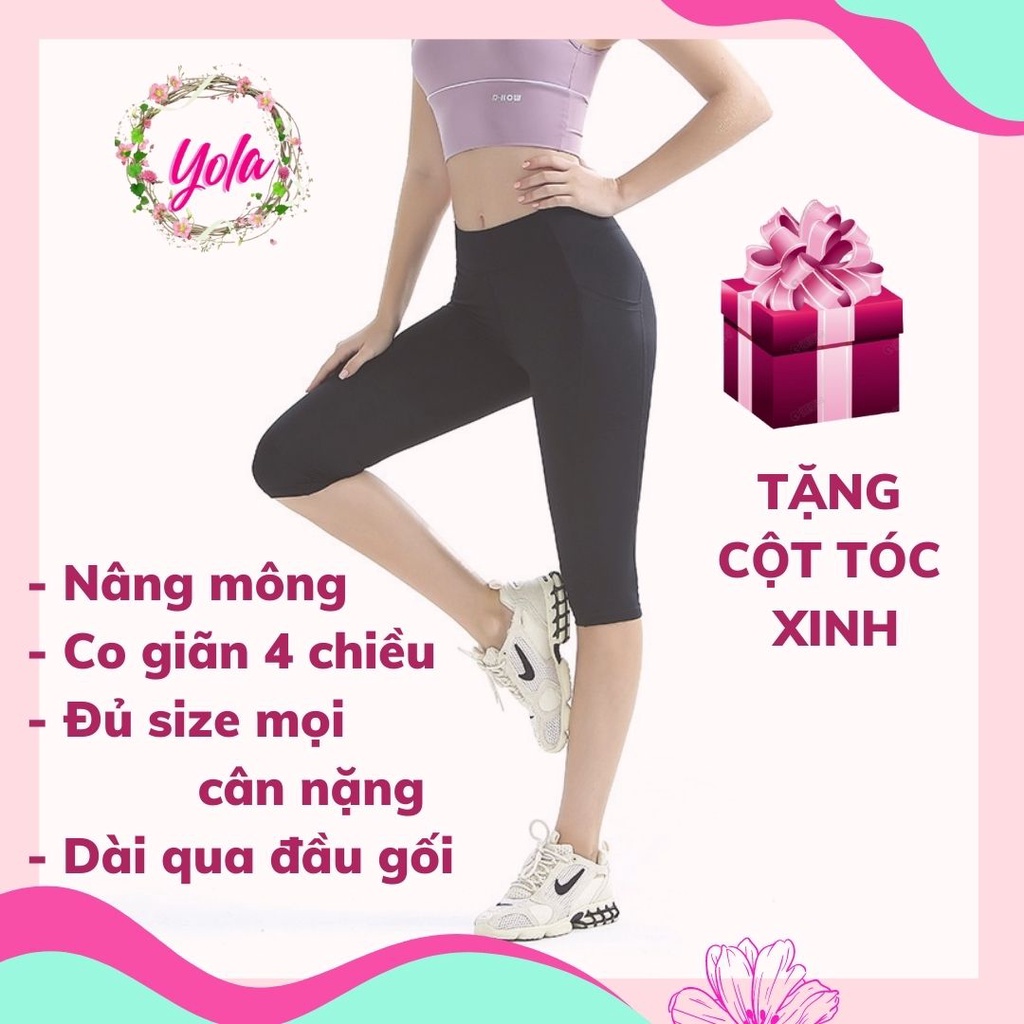 Quần Legging/ tregging Lửng Nâng Mông, Cạp cao, Ôm Dáng, Co Giãn 4 Chiều Thời Trang Mặc Đi Chơi, Đi Tập, Ở Nhà