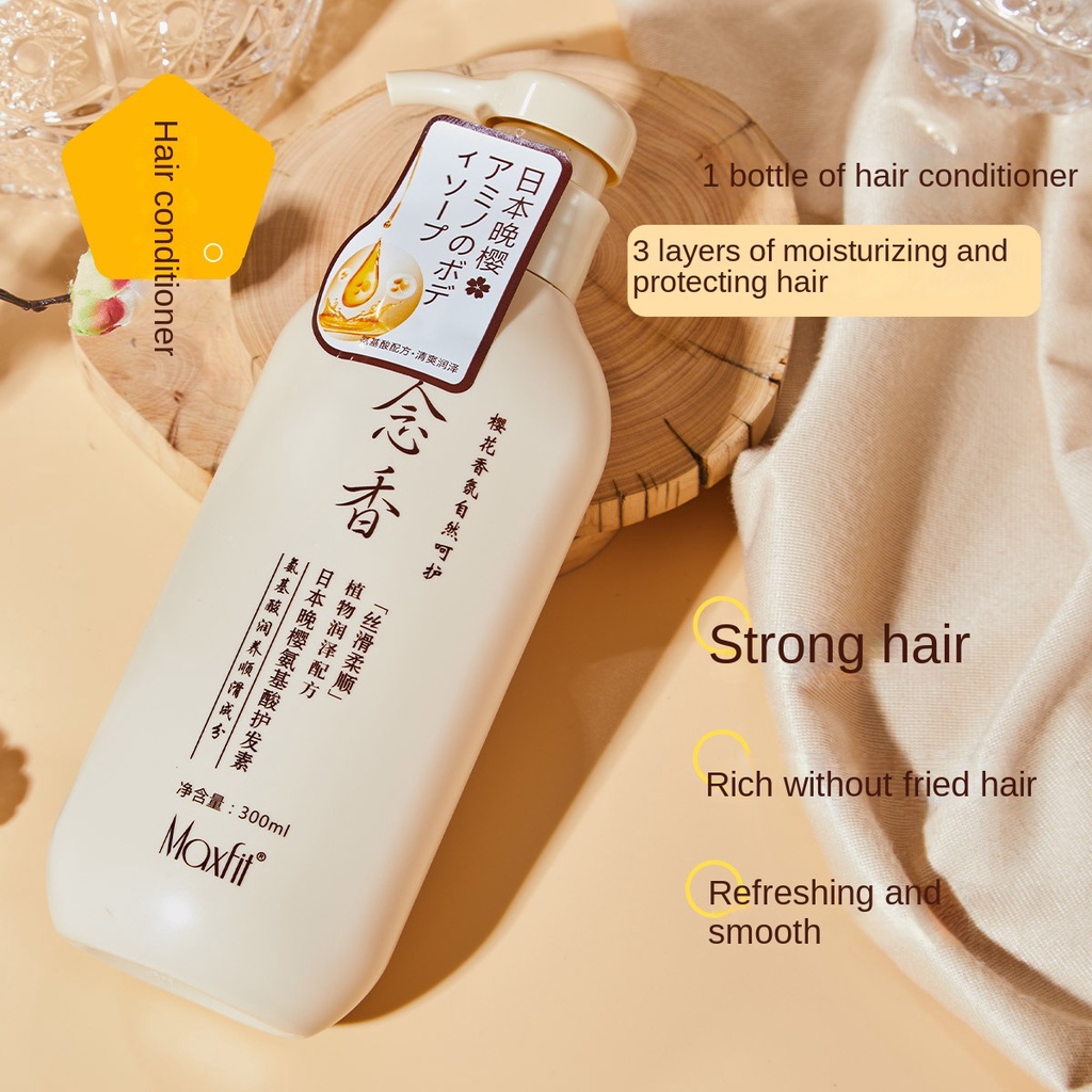 Bộ Dầu Gội Làm Trắng &amp; Tẩy Tế Bào Chết / Sữa Rửa Mặt / Dầu Gội Đầu Chiết Xuất Hoa Anh Đào 300ml