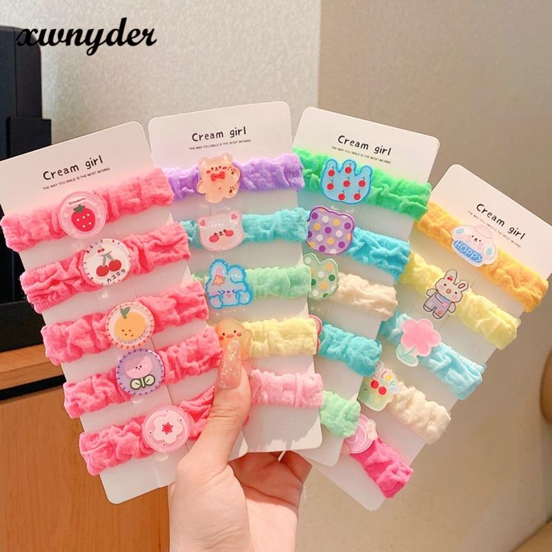 Dây Buộc Tóc Scrunchies Nhiều Màu Sắc Dễ Thương Cho Bé Gái