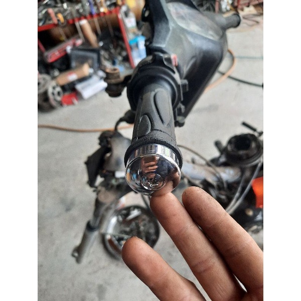 Tay nắm SH mode gù inox trắng đẹp