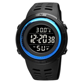Đồng hồ SKMEI 1681 không thấm nước hiển thị nhiệt độ có đèn LED phong cách thể thao đa năng cho nam