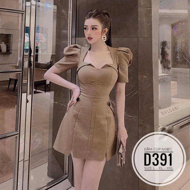 Bigsize Đầm cúp ngực D391