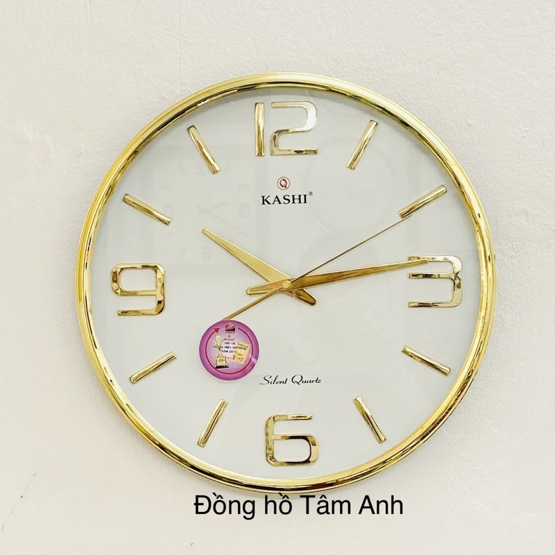 ( 38x38 ) Đồng hồ treo tường chính hãng kashi HM381  kim trôi siêu tĩnh - tặng pin đi kèm