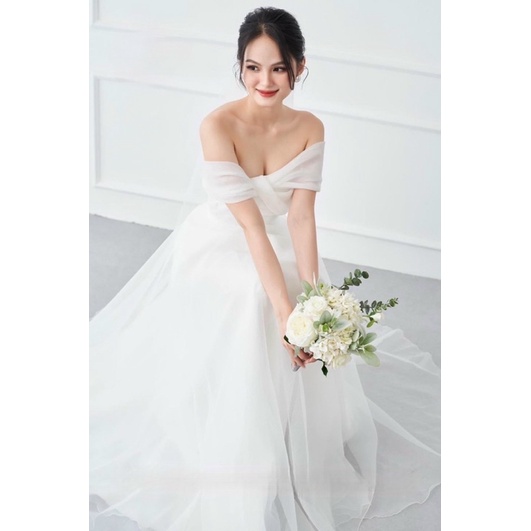 MS1281V ĐẦM MAXI XỐP CHÉO VAI full size S/M/L/XL