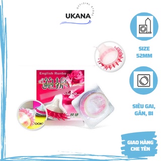 Bao cao su siêu gai râu bi Runbo tăng khoái cảm cho nữ (hộp 1 cái)