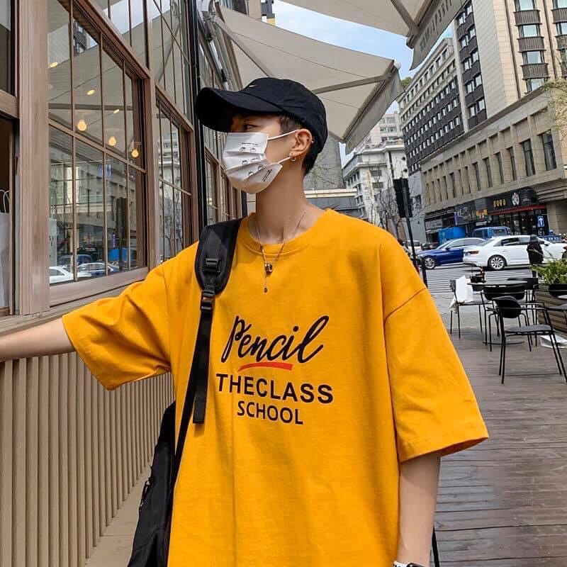 Áo phông nam,nữ unisex form rộng Pencil chất cotton đẹp (Có ảnh thật)