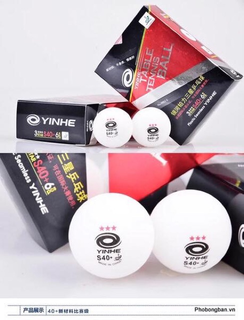 Bóng yinhe đỏ - 6 quả