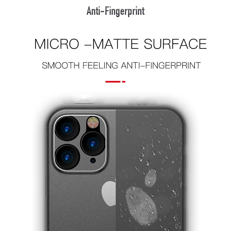 Ốp Điện Thoại Siêu Mỏng Chống Sốc Bề Mặt Nhám Dành Cho iPhone 12 Pro Max 12 11 Pro Max X XR XS Max 12