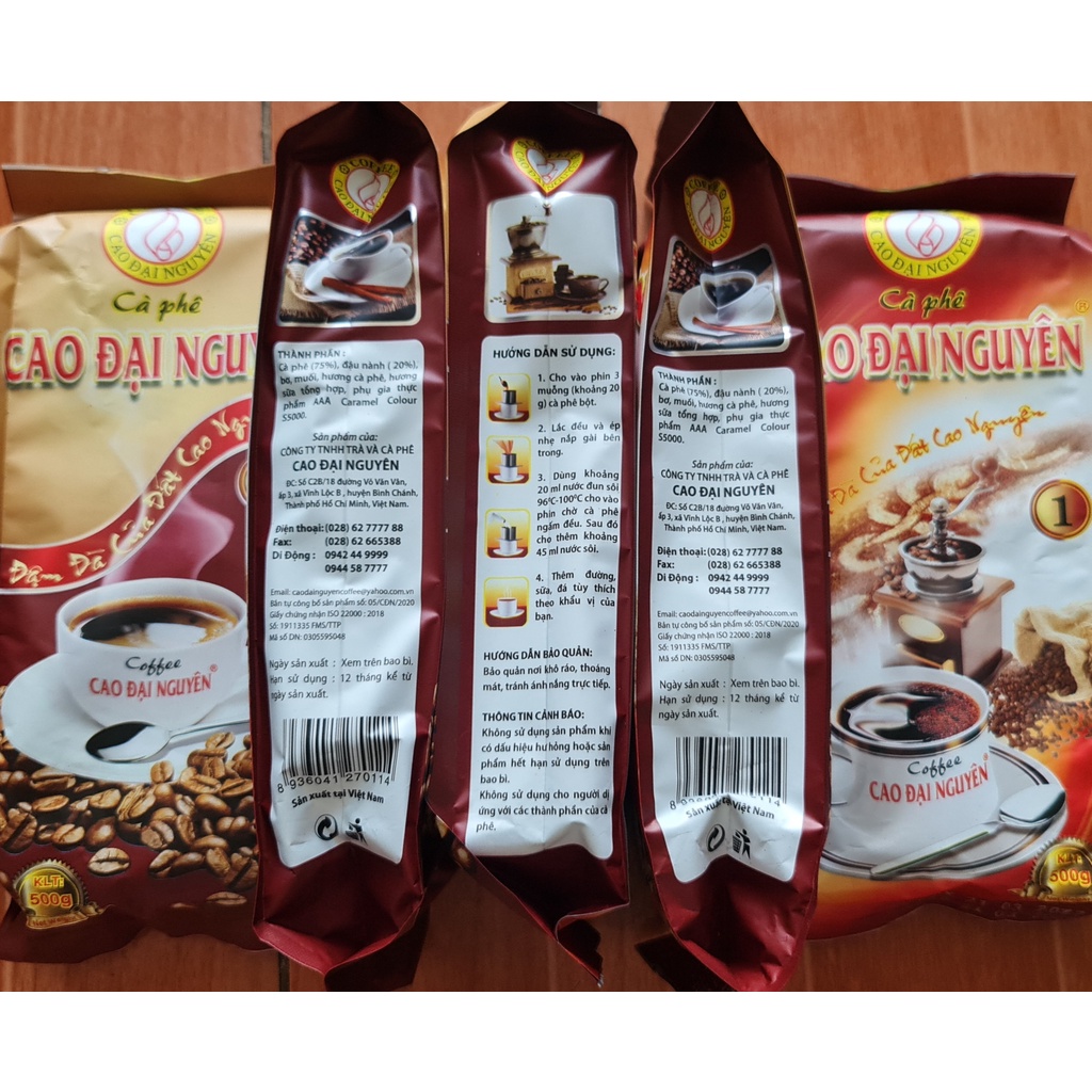 Cà Phê Cao Đại Nguyên Số 1 Gói 500gr