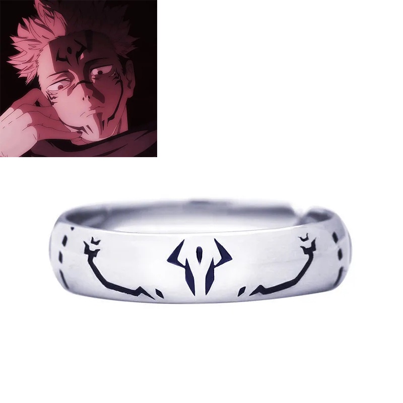 Nhẫn Kim Loại Tùy Chỉnh Phong Cách Anime Jujutsu Kaisen Ryomen Sukuna