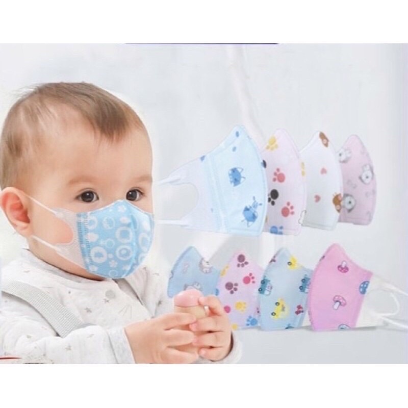Set 5 khẩu trang 3D cho bé