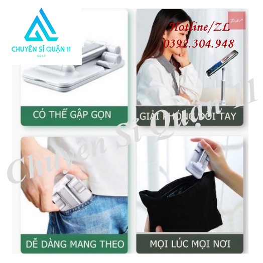 Giá đỡ điện thoại để bàn gấp gọn đa năng chất liệu nhựa cao cấp phù hợp mọi dòng điện thoại, ipad GD505-GiaDT-GG