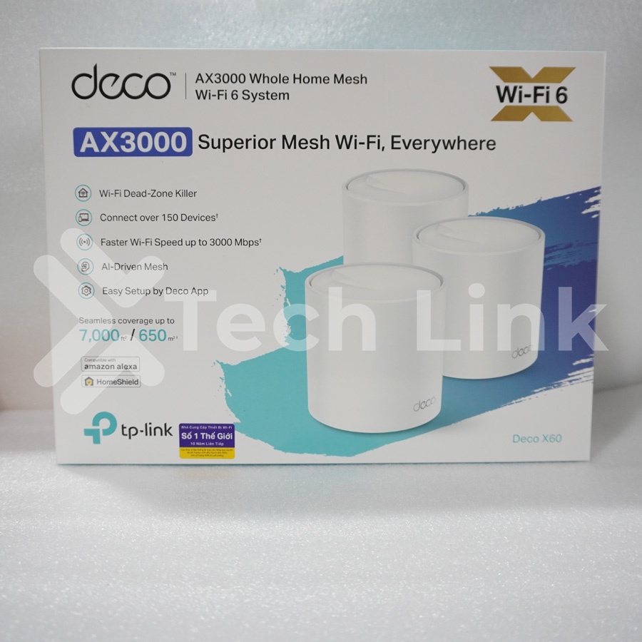 [Hỏa tốc] Hệ Thống Wi-Fi Mesh TP-Link Deco X60 Dành Cho Gia Đình Chuẩn AX3000