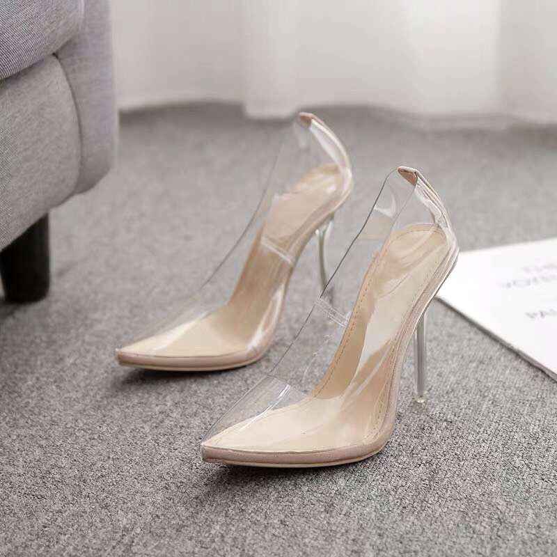 Giày Cao Gót 9P Quai Trong - VNXK Cao Cấp - Sang Chảnh Quý Phái - Full Size 34-40