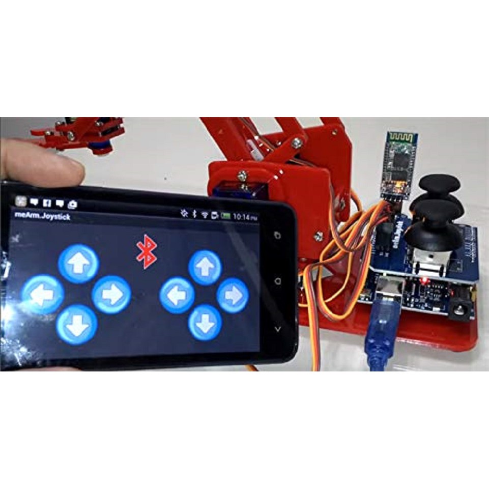 Cánh tay robot DIY Me-Arm tự ráp: khung + servo +  module joystick + ốc vít